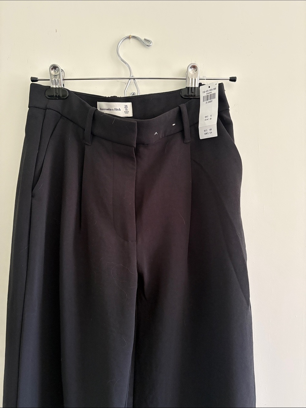 Abercrombie & Fitch Black High-Waist Wide-Leg Pants